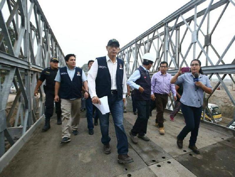 LuriganchoChosica Puente Bailey Sobre Río Huaycoloro Ya Está
