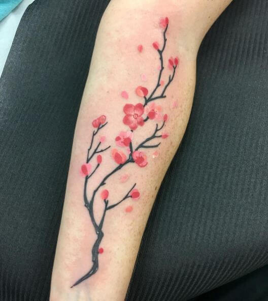 130+ Japanese Cherry Blossom Tattoos For Women (2019) | Tattoo Ideas