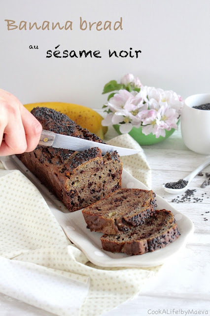 Banana bread sésame noir pépites de chocolat (option vegan) • Cook A Life! by Maeva