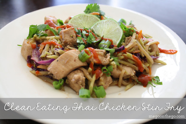 Clean Eating Thai Stir Fry Recipe by lifestyle blogger Meg O. on the Go