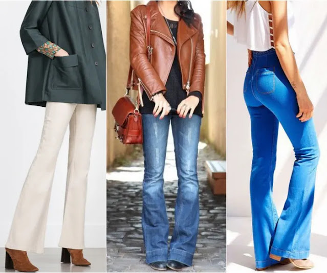 flare jeans with ankle boots.