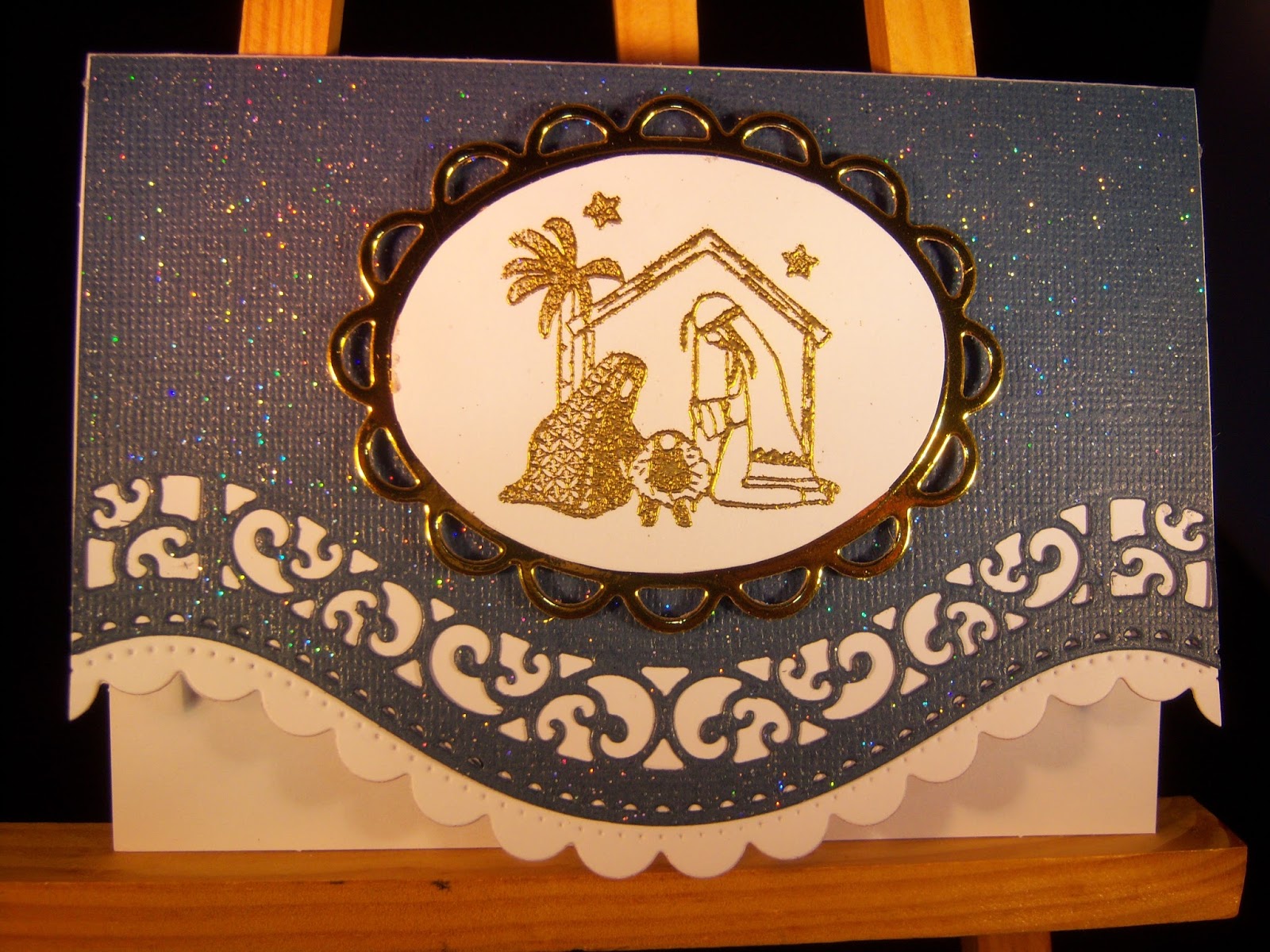 ScrapnSew Granny Nativity Christmas Card
