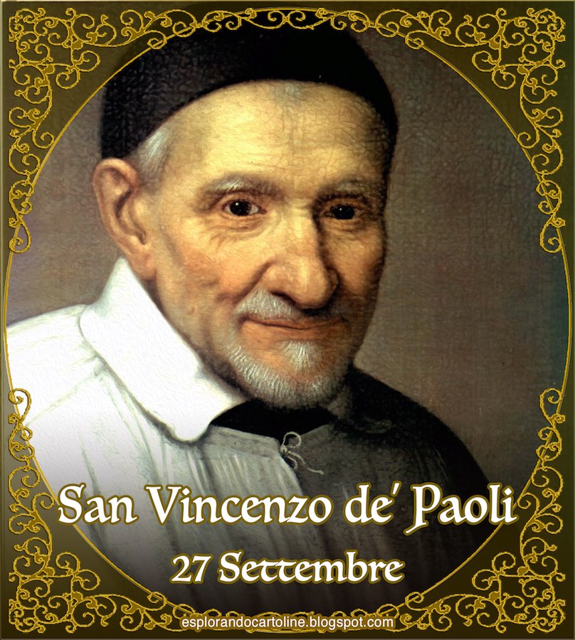Preghiera A San Vincenzo De Paoli Esplorando Cartoline CDB: Cartolina Religiosa. Oggi ricordiamo SAN