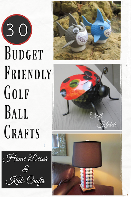 Create budget friendly crafts and budget friendly home decor with the use of golf balls. There are great recycling crafts that can keep you and the kids busy! golf ball, golf ball crafts, how to, how to make, recycle, recycling, recycle old golf balls, creative, craft, crafts, crafting, craft ideas, diy, project, projects, kids projects, kids crafts, great, best, best kids crafts