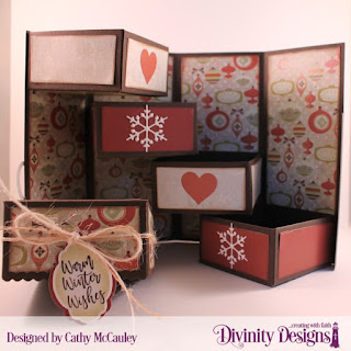 Stamp/Die Duos: Deer Ornament, Cocoa & Coffee Paper Pad: Retro Christmas, Custom Dies: Treat Tower, Mini Tags