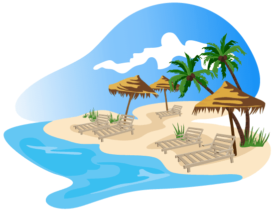 Sombrilla sonnenschirm silhouette kleine pelota vexels clipground Playa tranquila – vector | Vector Clipart