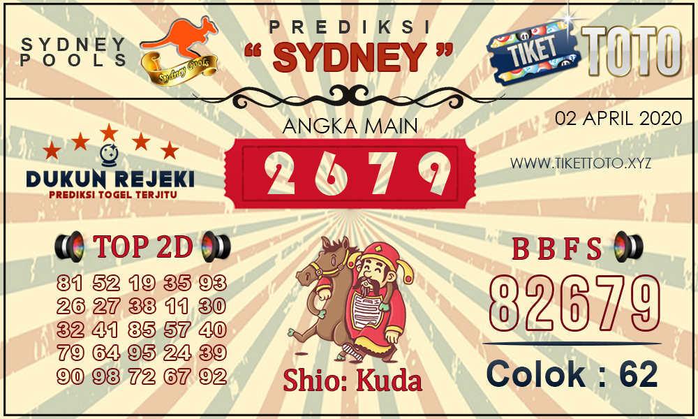 Prediksi Togel SYDNEY TIKETTOTO 02 APRIL 2020