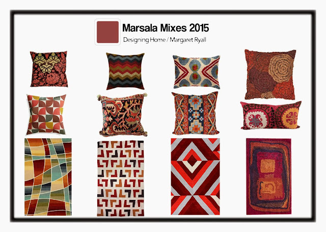 Pantone 2015, marsala, Designing Home, Margaret Ryall, style board