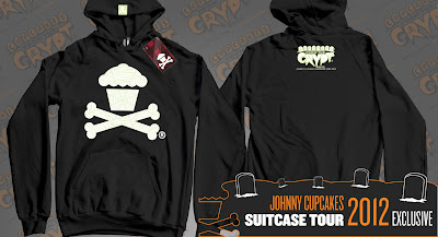 Johnny Cupcakes 2012 Suitcase Tour “Cupcakes From The Crypt” Exclusives - Glow in the Dark (GID) Spider Web Crossbones