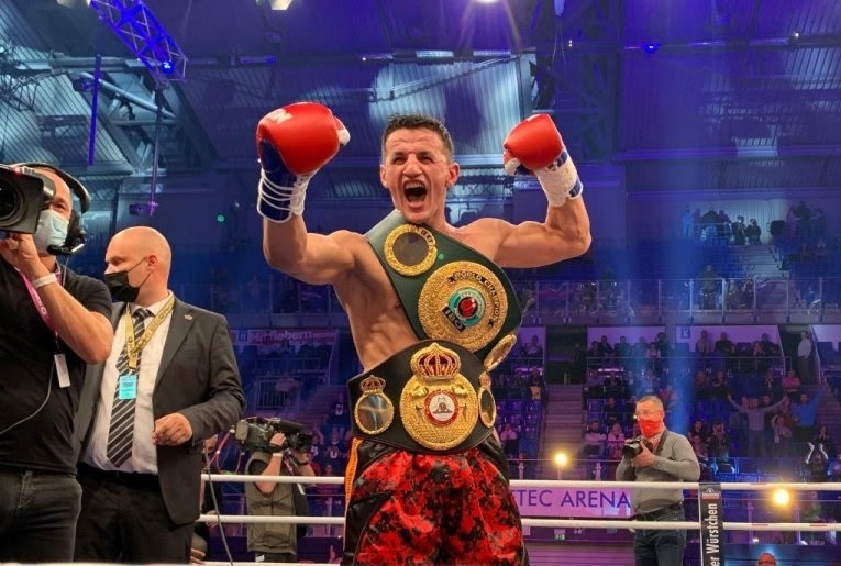 Albanian Boxer Robin Krasniqi World Champion In Ibo And Wba Defeats The German Boesel By Ko After Three Rounds Oculus News