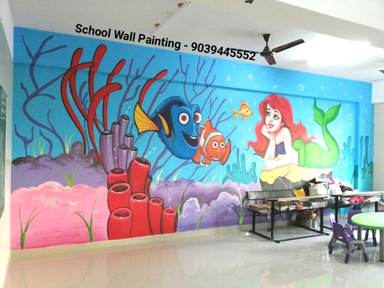 Playschool Wall Painting,Nursery School Wall Painting Artist,School