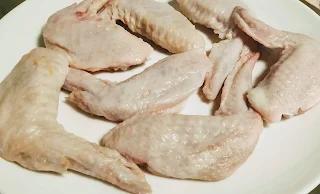 Pieces of Chicken Wings in plate