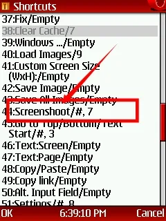Rules for taking screenshots from Opera Mini with Java Mobile