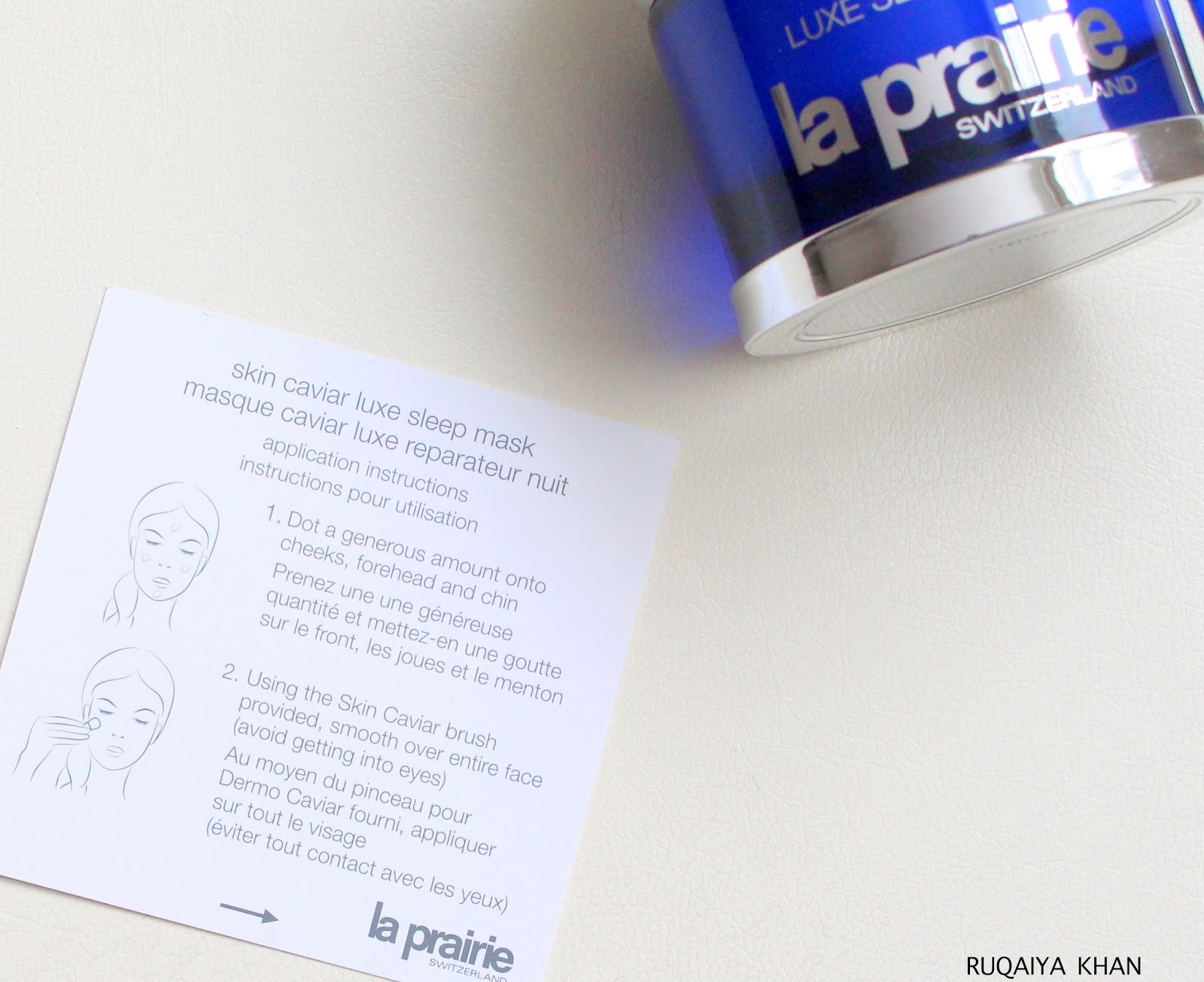 Ruqaiya Khan LA PRAIRIE Skin Caviar Luxe Sleep Mask Review