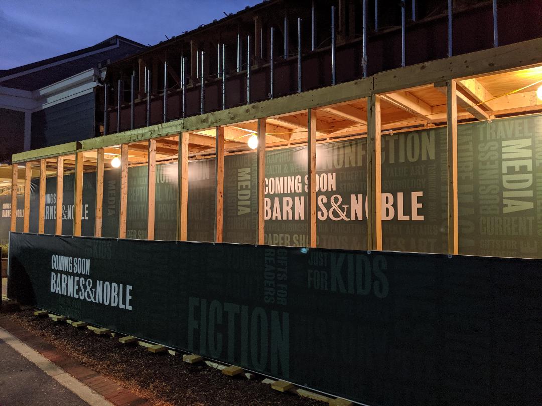 Rockville Nights Signs Of Barnes Noble Arriving At