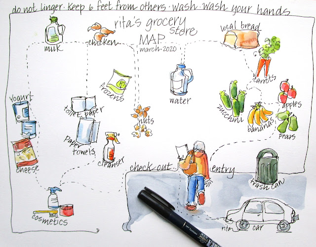 Sketchbook Wandering : My Grocery Store Map
