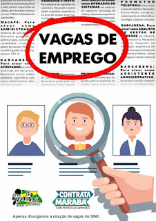 SINE: Vagas de emprego para segunda-feira (18)