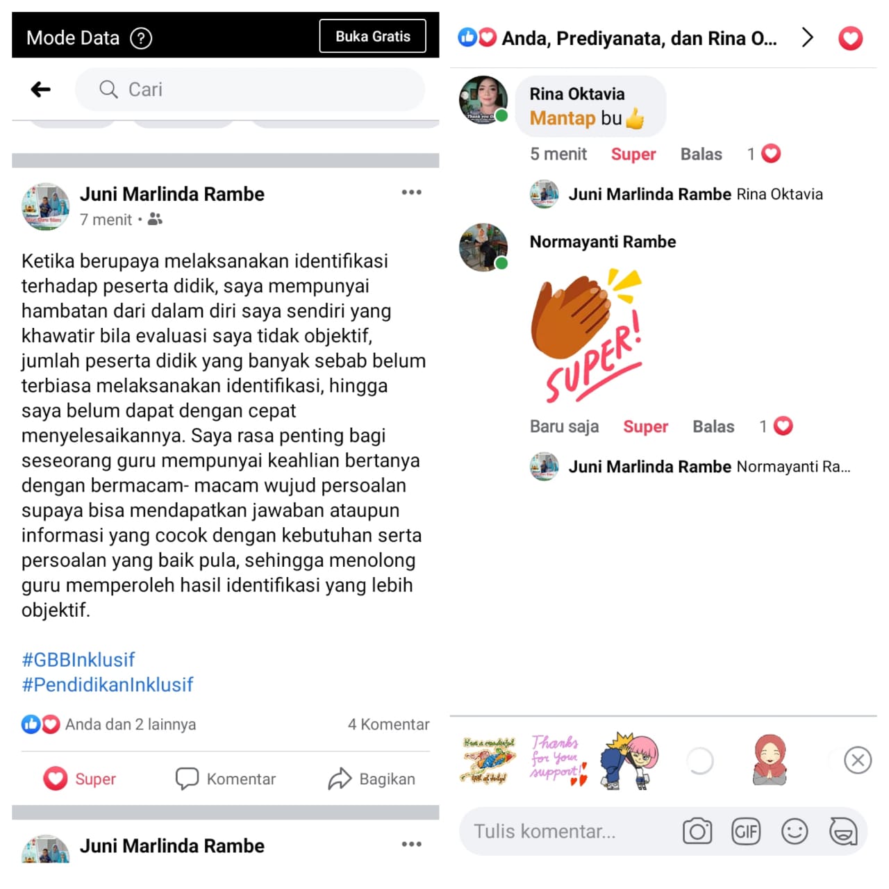 GURU HEBAT Aktivitas 6. Refleksi Identifikasi Pelatihan