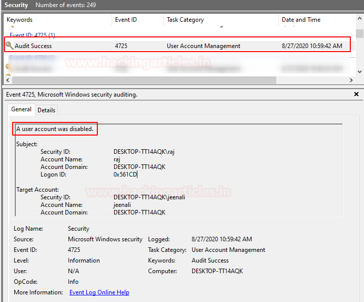 Windows Account Management Event (Part 1)