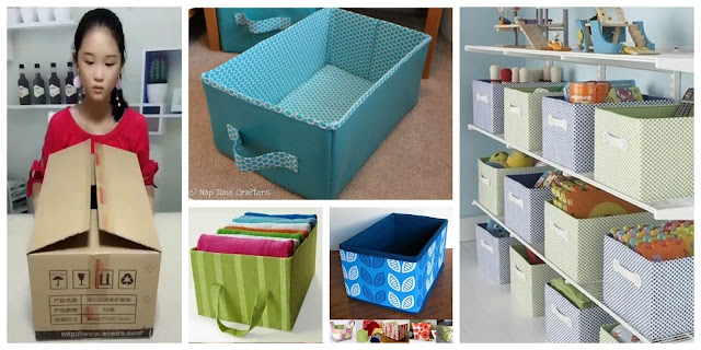 cajas organizadoras reciclando