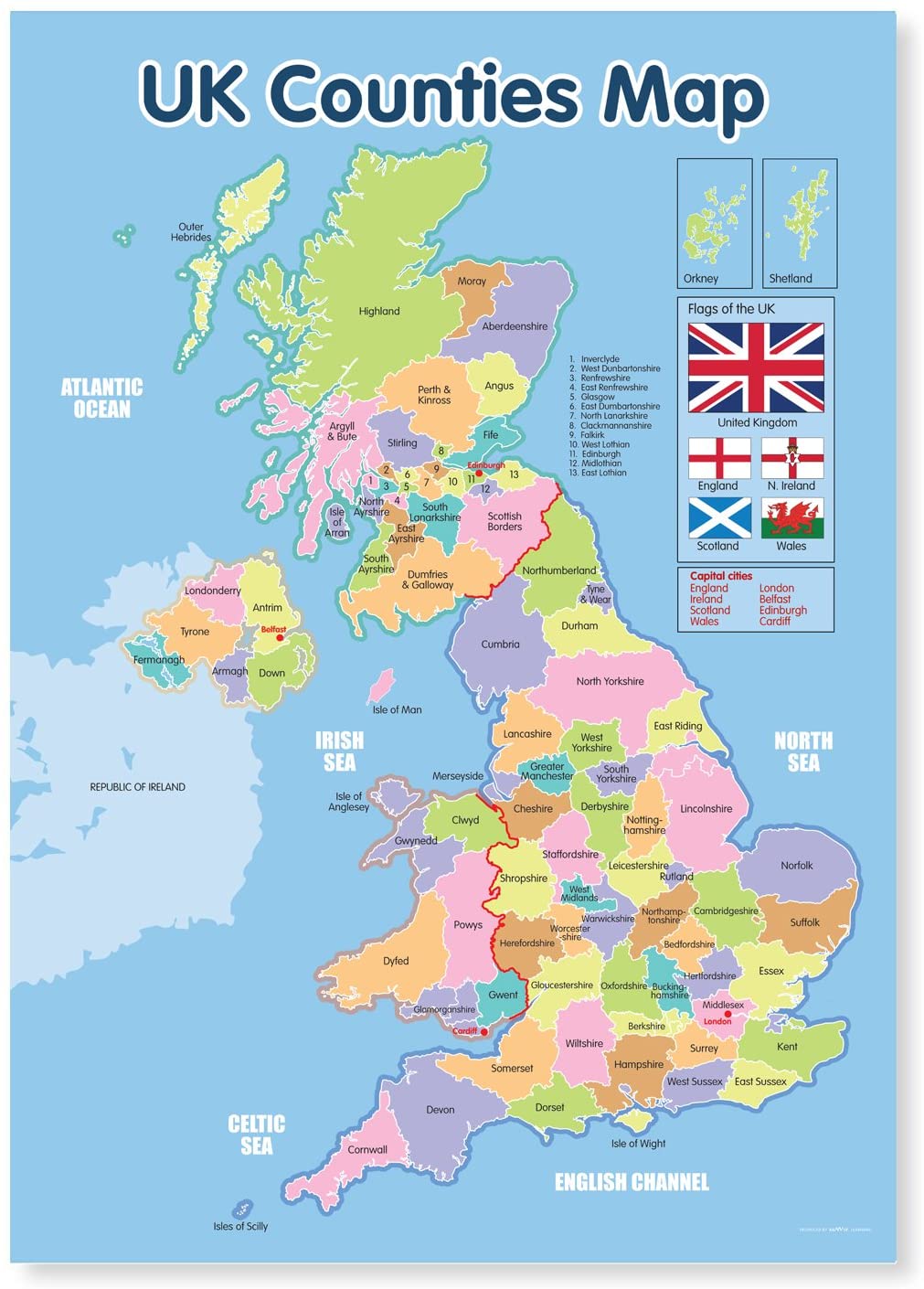 Printable Map Of English Counties