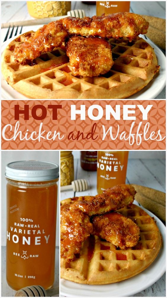 Hot Honey Chicken and Waffles Secret Tasty Recipe Foods
