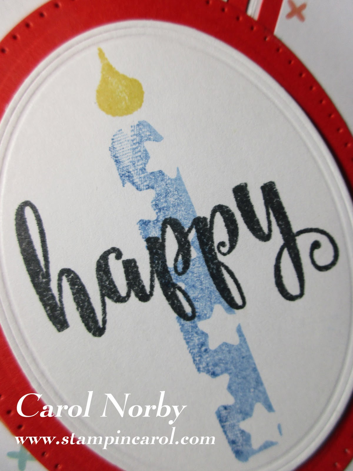 Stampin Carol Twisted Easel Candle