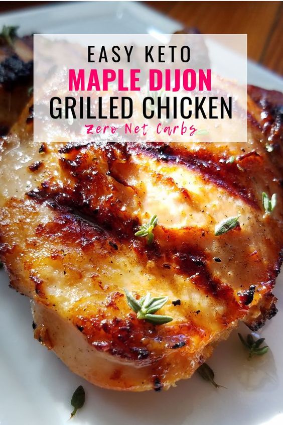 Grilled Keto Chicken Thighs with Maple Dijon Low Carb Chicken Marinade
