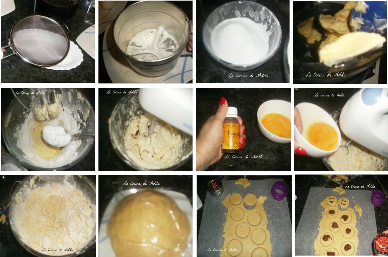 Galletas de caritas, con chocolate La