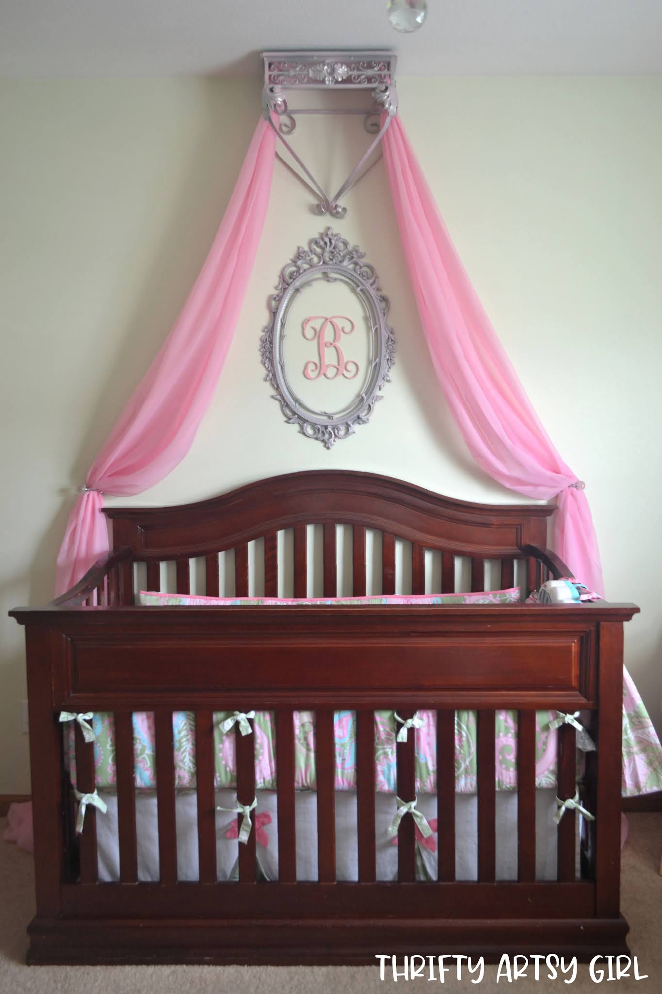 Thrifty Artsy Girl How to Make an Easy DIY Crib Canopy