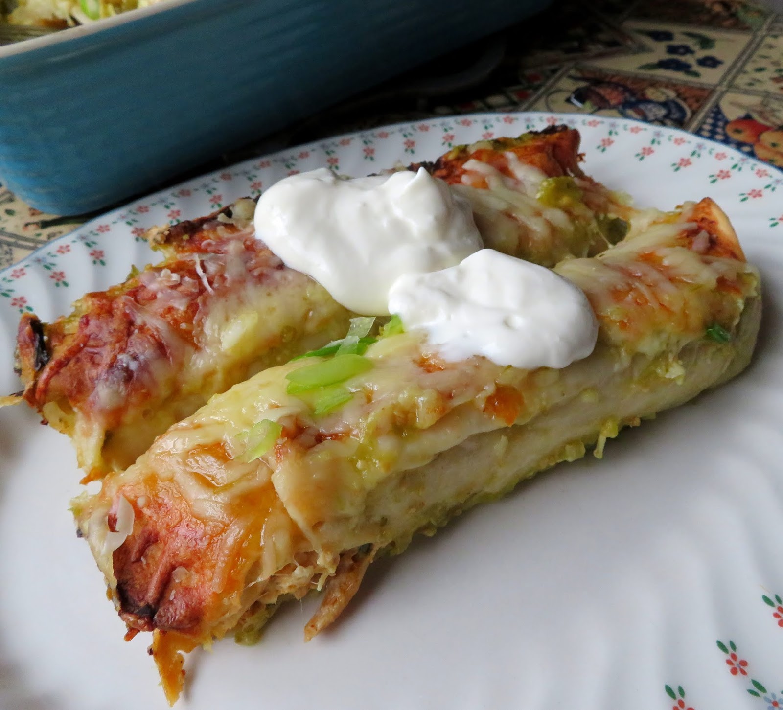 Green Chili Turkey Enchiladas The English Kitchen
