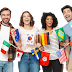Friends Group with Flags Transparent Image