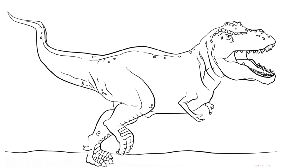 T Rex Coloring Pages - Coloring Books