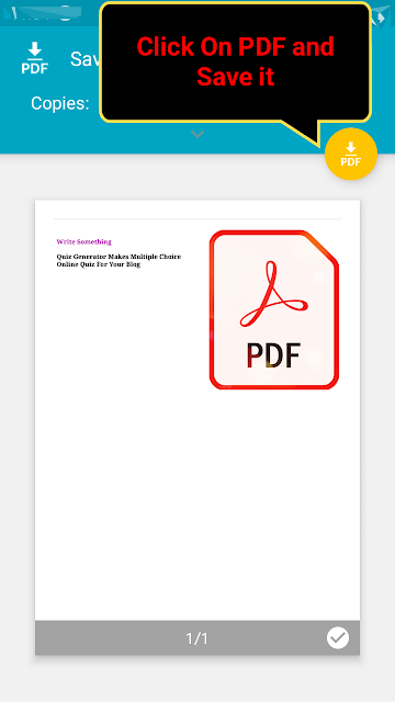 Finally, Click On PDF Button To Save The Pdf File