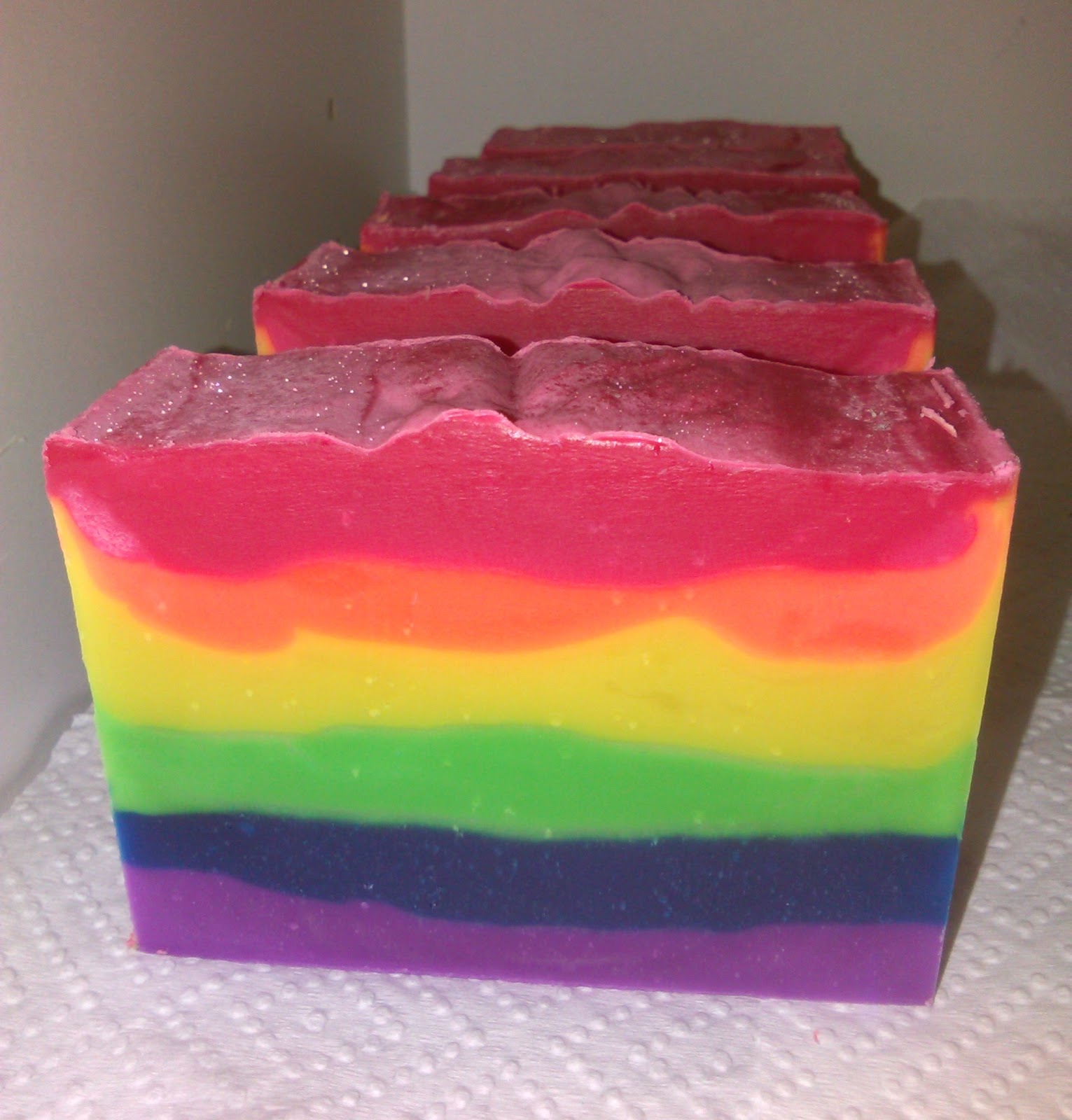The Curing Room Heart Berry Soap Rainbow Soap Tutorial