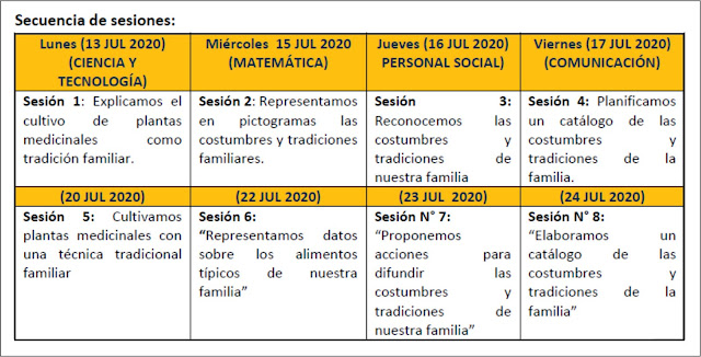 EXPERIENCIAS DE APRENDIZAJE DE LA ESTRATEGIA DE APRENDIZAJE APRENDO EN CASA RADIO