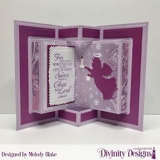 Stamp Set: Good Tidings Custom Dies: Angel, Book Fold Card with Layers, Circles, Fancy Circles, Filigree Frames, Rectangles Paper Collection: Christmas 2019