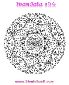 Mandalas on Monday ©BionicBasil® Colouring With Cats #94  Downloadable Image