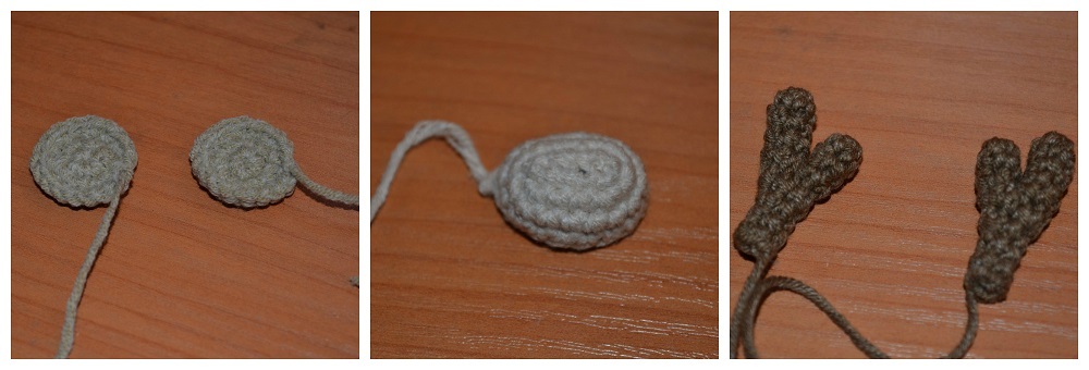 Reindeer amigurumi tutorial ears muzzle horns