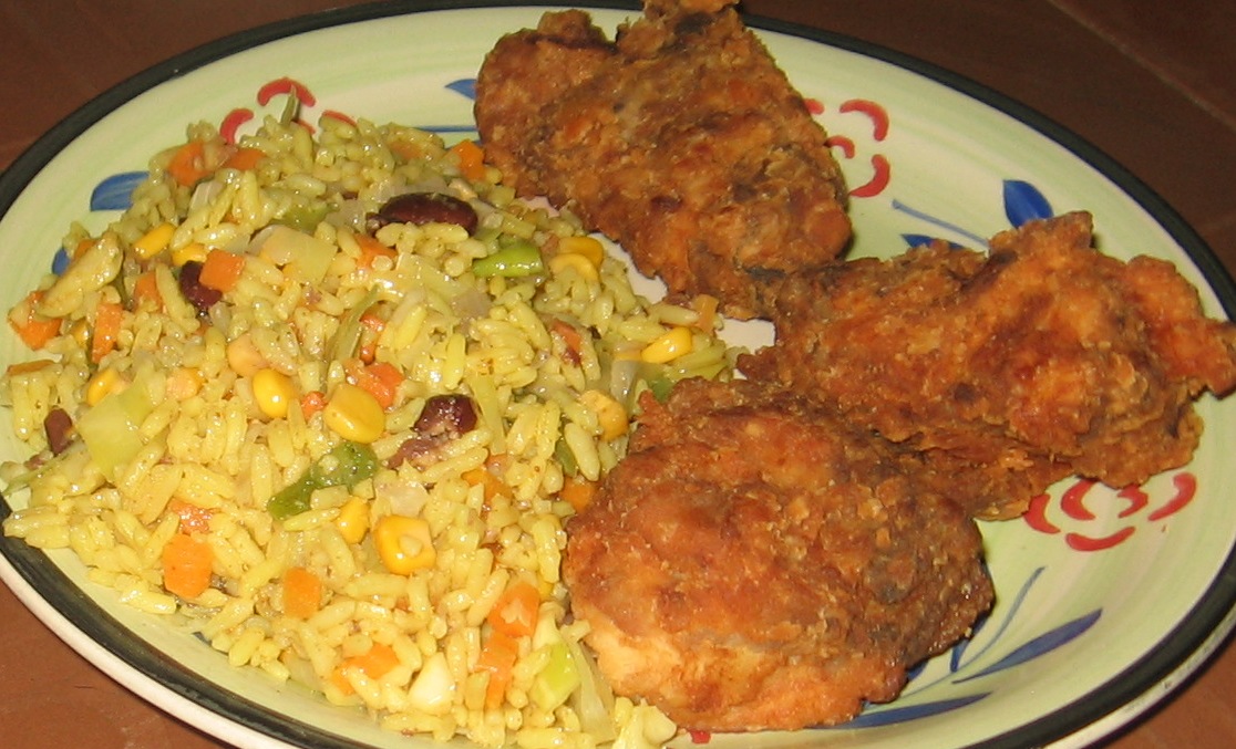 How To Cook Nigerian Fried Rice With Coated Chicken