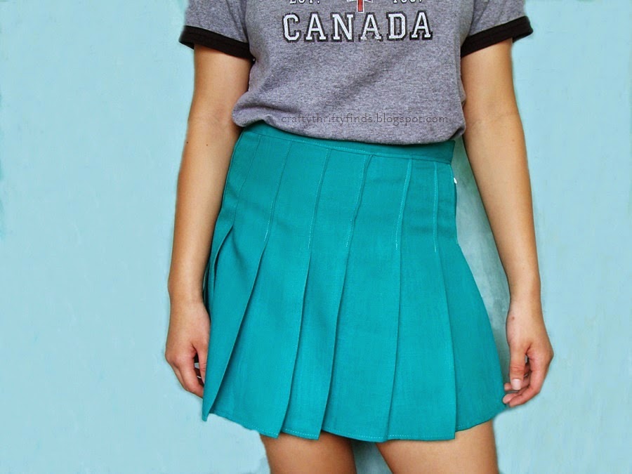craftythriftyfinds DIY Tennis Skirt
