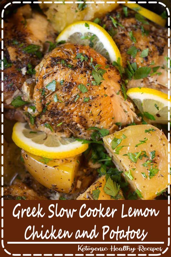 Greek Slow Cooker Lemon Chicken and Potatoes Joy Food Susante