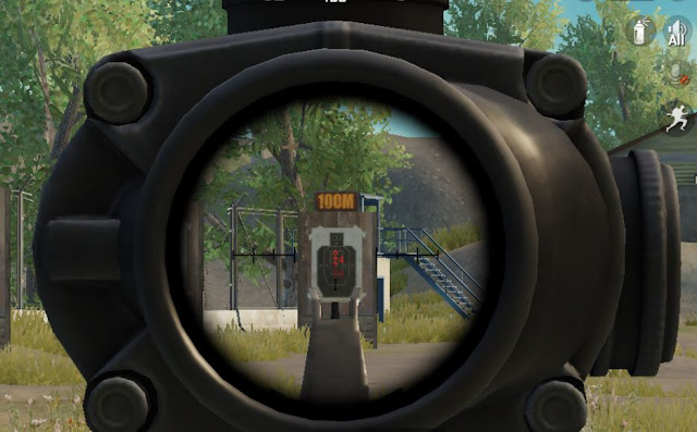 A player using 4X Scope in Training Grounds