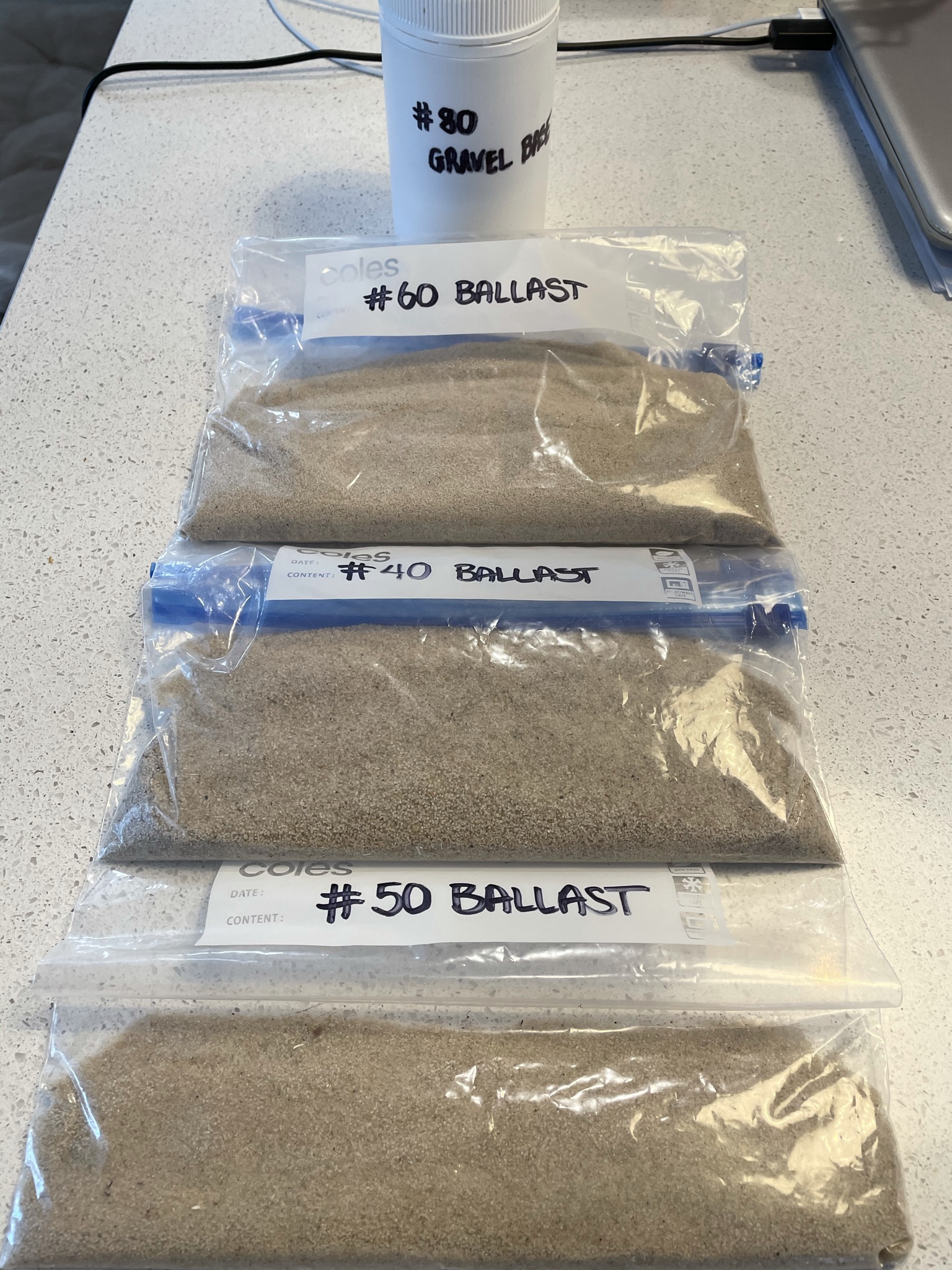 JLandT Railroad Home Made Ballast...