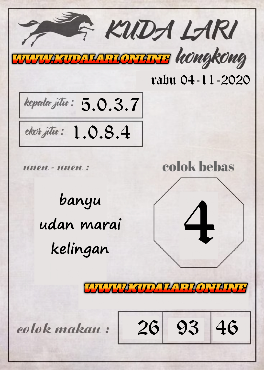 Nagasaon HK Syair Rabu 04112020 Nagasaon HK, Nagasaon