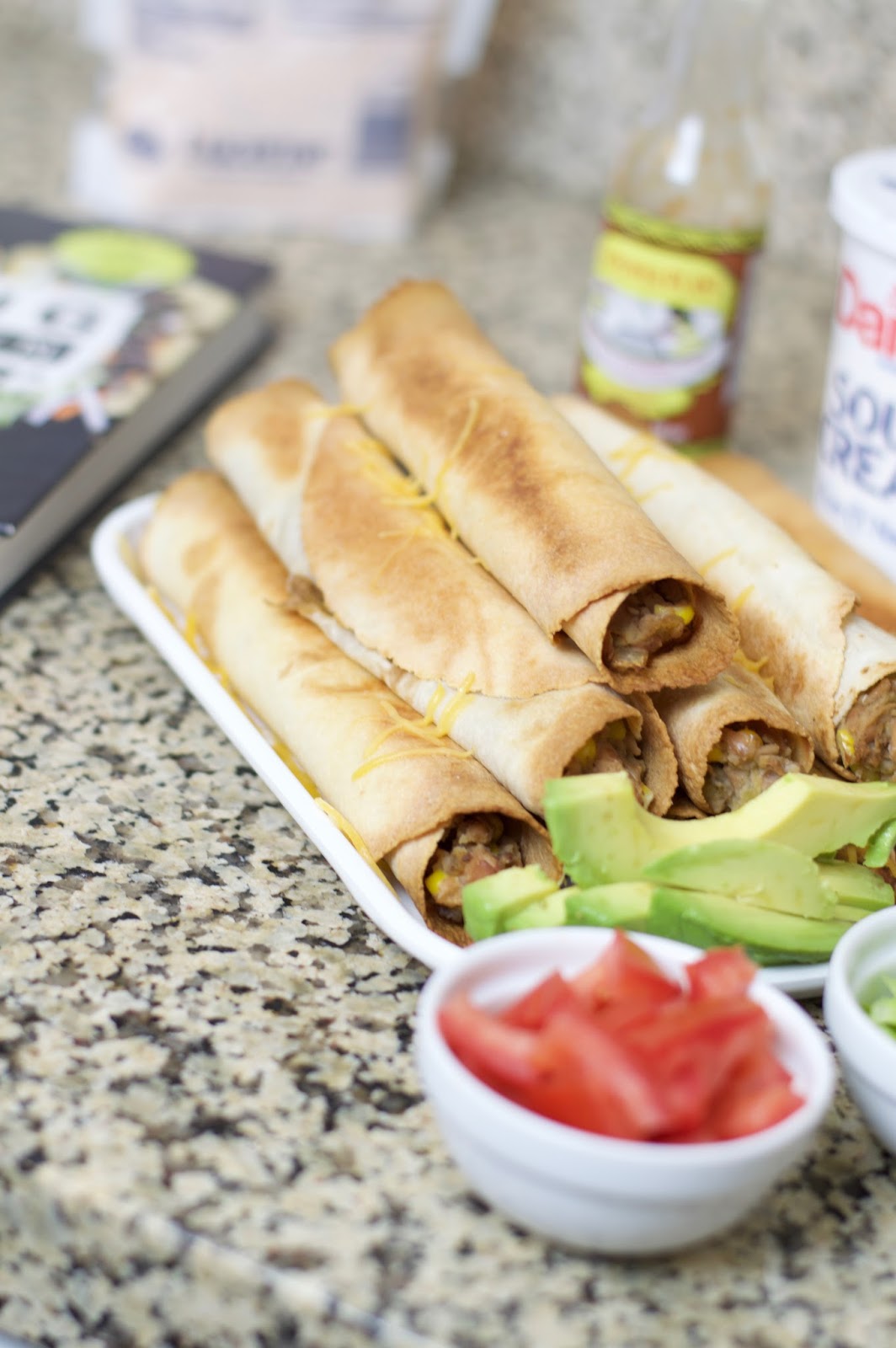 The McClarnon Situation Sweet Corn and Green Chile Baked Flautas