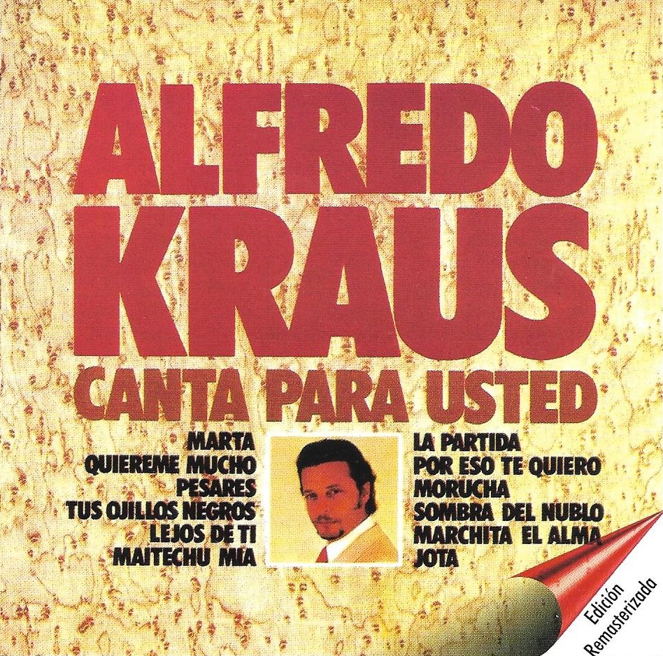 A Toda Zarzuela Alfredo Kraus Canta para usted...