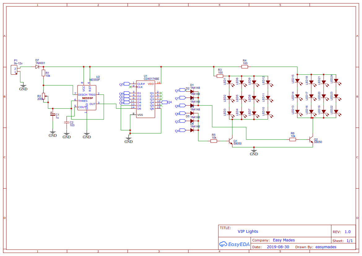 Микросхема cd4017 описание и схема включения