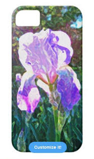 "Sunlit Iris" artistically edited iris photo iPhone Case