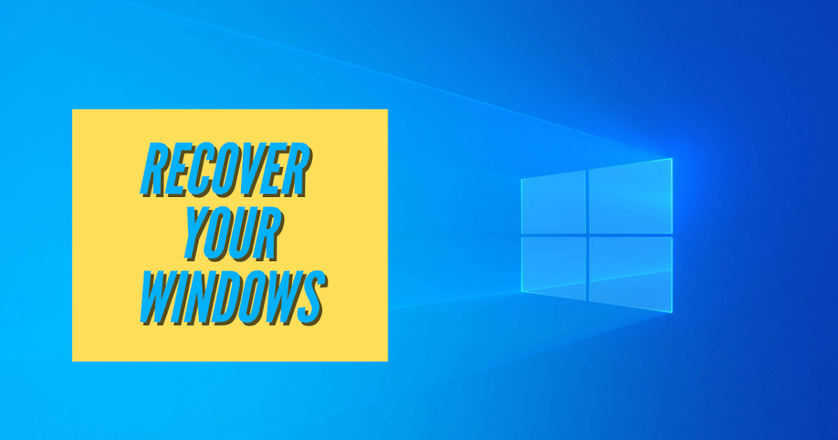 How to Backup and Restore your Windows PC using a Recovery Media